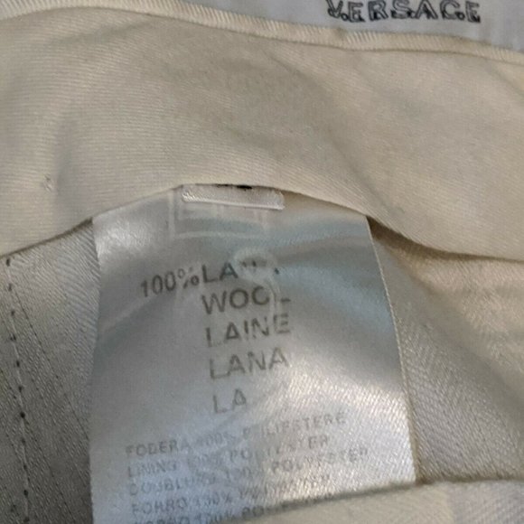 VERSACE Flat Front Men's Dress Pants Beige SZ 36 (I1) - Picture 7 of 9